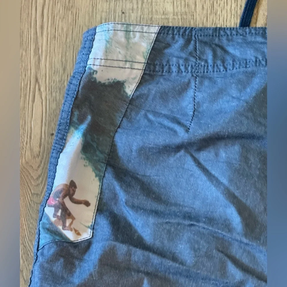 Original Jams Surf Line Hawaii Navy Board Shorts Size 28 Swim Trunks